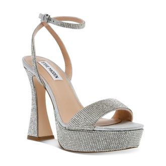 Steve Madden Womens Steve Madden Lashed Dress Sandals Crystal Rhinestone Platform LION670