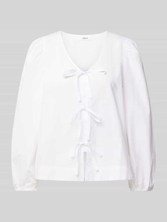 s.Oliver Red Label Regular Fit Langarmbluse aus reiner Baumwolle in Weiss, Gr&ouml;&szlig;e 38