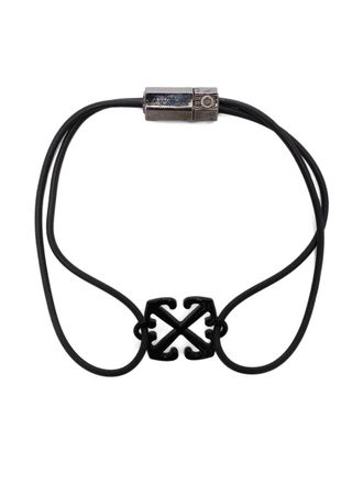 Off-white Arrow bracelet - men - Brass/Thermoplastic Polyurethane (TPU) - L - Black