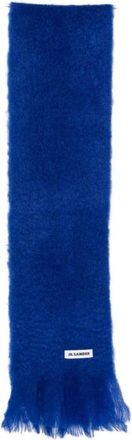 Jil Sander Accessoires, Dames, Blauw, ONE Size, Wol, Wol Sjaal
