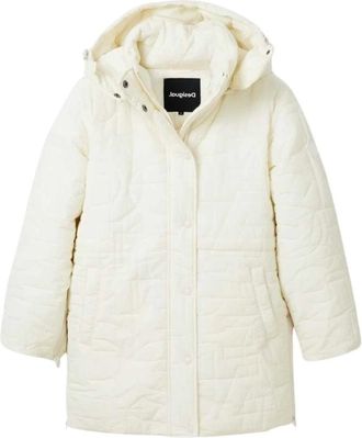 Desigual Chaqueta Acolchada con Capucha - Jackets - Mujer - Blanco - S