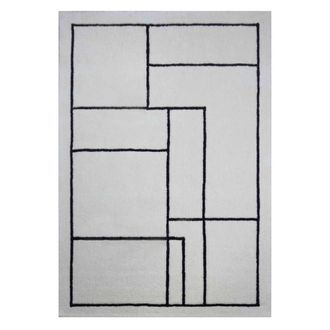 Decoclico Alfombra de lana tejida a mano beige 140x200