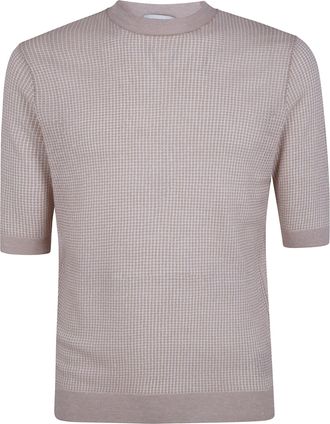 Ballantyne Riso Stitch Round Neck Sweater