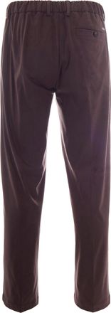 Herno Mens Pleated Trousers Dark Brown Main Fabric: Polyester