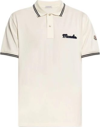 Moncler Embroidered Logo Cotton Pique Polo Shirt Clothing