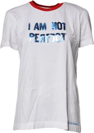 Dolce & Gabbana T-shirt met grafische print - Dames - T-shirts - Wit - XS - Katoen - Tops