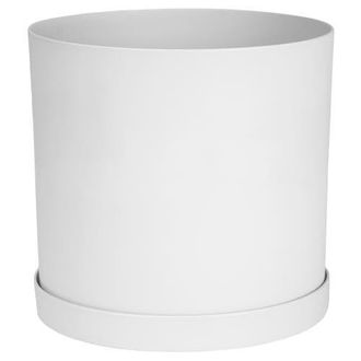 Bloem Mathers Gardening Planter with Saucer Tray 9.5 Inch W x 9.5 Inch H, White at Nordstrom