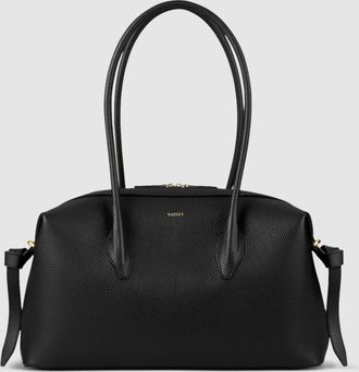 Yuzefi Sac Brioche Duffle Cuir Grain&eacute; Black