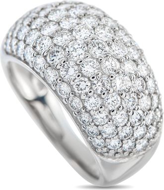 Luxury Bazaar Platinum 4.13ct Diamond Pave Dome Ring MF30-101625
