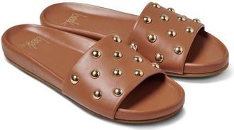 beek Gallito Stud Slide Sandal in Tan Gold at Nordstrom, Size 10
