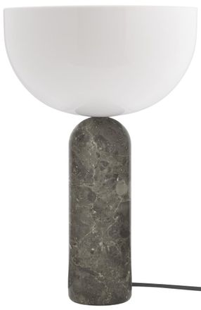 New Works Edle Tischlampe Kizu Large, mit grauem Marmorfuss
