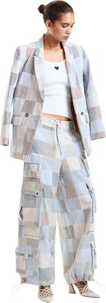 Cynthia Rowley Seersucker Cargo Pants in Multi at Nordstrom, Size X-Small