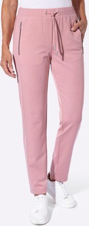 Casual Looks Jerseyhose CASUAL LOOKS, Damen, Gr. 36, Normalgr&ouml;ssen, hortensie, 76% Polyester, 20% Viskose, 4% Elasthan, unifarben, Hosen Jerseyhose