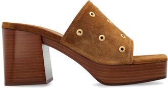 Gianvito Rossi Mules in suede - Marrone