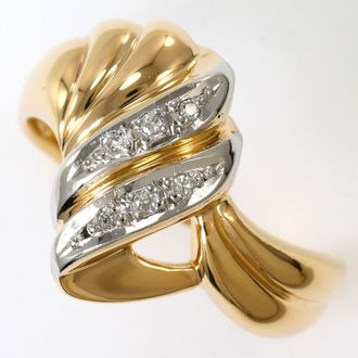 C&A Platinum Yellow Gold Yellow Gold (18K) Platinum 900 Band Ring (Pre-Owned)