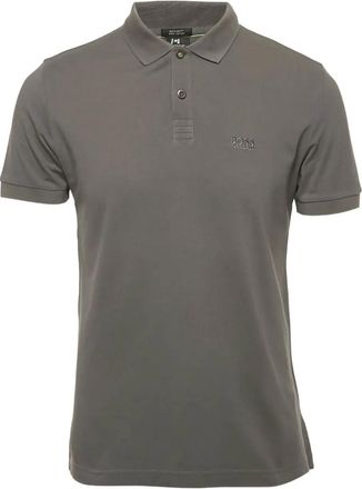 BOSS Pima katoenen poloshirt - Grijs