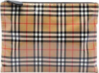 Burberry Pre-owned Clutches, female, Brown, Size: ONE SIZE Pre-owned Canvas Clutch