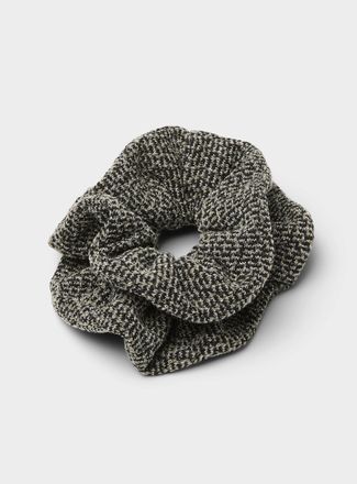 Simons Womens Large double-look tweed scrunchie