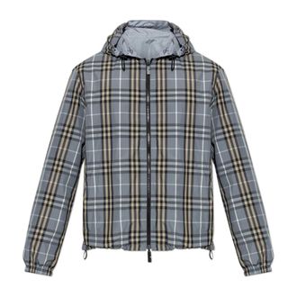 Burberry Light Jackets, male, Gray, Size: M Newport Reversible Jacket