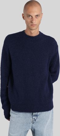 Jil Sander Cs Ns Jumper Knitwear In Blue Wool