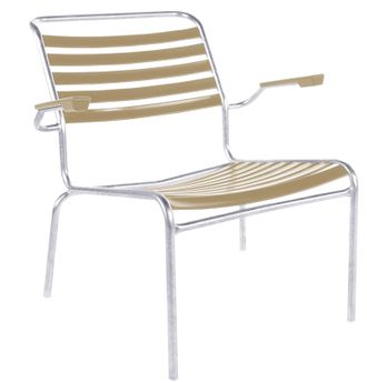 Schubiger M&ouml;bel L&auml;ttli-Lounger S&auml;ntis mit Armlehnen