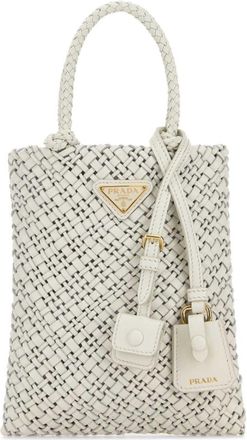 Prada White crochet Tote