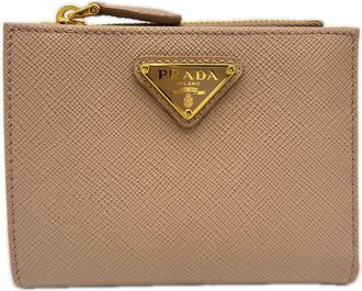 Prada Saffiano Beige Saffiano Wallet (Bi-Fold) (Pre-Owned)