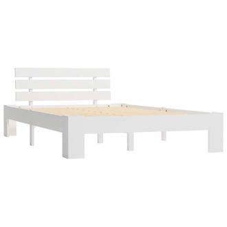 Berkfield Home Bed Frame White Solid Pine Wood 120x200 cm | Size: Small Double