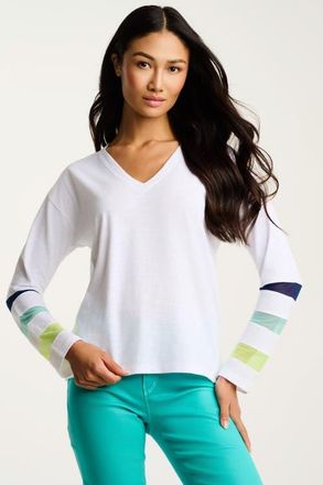 Lisa Todd Mesh Fest Tee in White at Nordstrom, Size X-Large