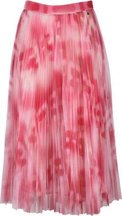 Elisabetta Franchi Pleated Tulle Skirt - Fuchsia
