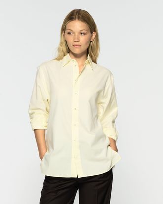 Serena Bute Cotton Oversized Shirt - Butter Yellow