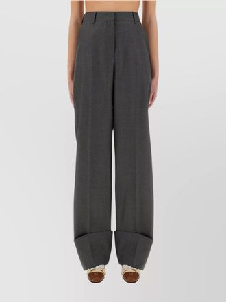 Valentino wide leg wool pants featuring pockets