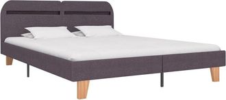 vidaXL Vidaxl - Estructura de cama con led sin colchón tela taupe 160x200 cm