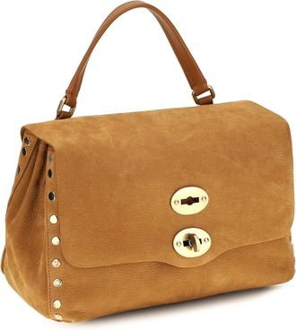 Zanellato Womens Postina Jones Caiman Bag Brown Brandy Shoulder