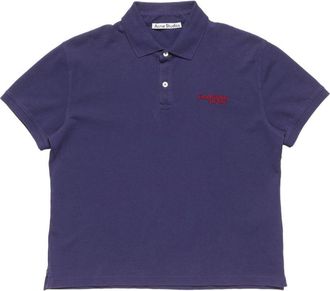 Acne Studios Polo de algod&oacute;n con logo de Acne Studios