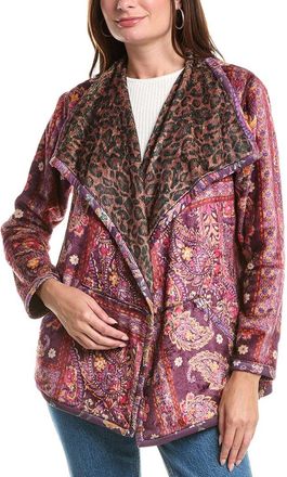 Johnny Was Joan Wrap Binded Sherpa Reversible Jacket