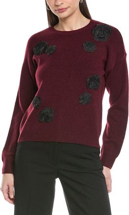 CeCe by Cynthia Steffe Flower Applique Sweater