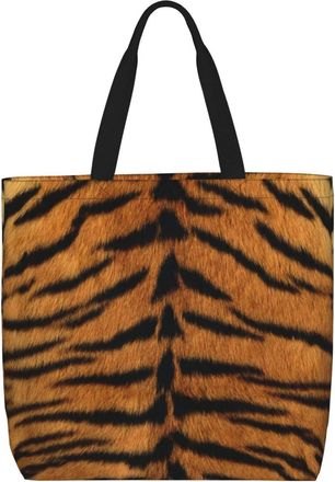 Generic Women Handbag Tiger Print Pattern Womens Tote Bag Folding Waterproof Shopping Bags, For Wedding, Birthday, School, Christmas, Holiday