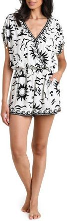 La Blanca Waves Rio Cover-Up Romper in Ivory at Nordstrom, Size X-Small