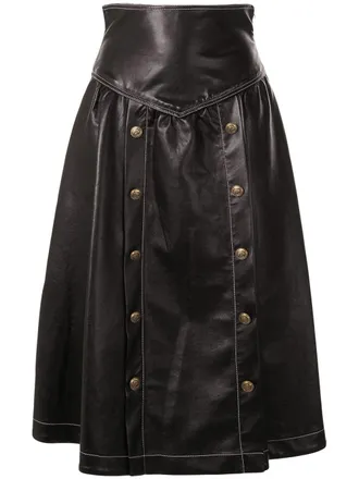 Philosophy di Lorenzo Serafini panelled flared skirt - women - Polyester/Viscose/other fibers - 42 - Black