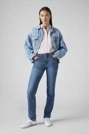 Levi's Vaqueros 712 ajustados con bolsillo ribeteado - Mujer - 23X30 - Azul / Blue Wave Mid