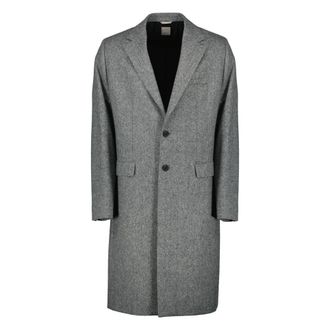 Dior Enkelrijige Jas - Heren - Mantel - Grijs - L - Wol - Jassen