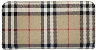 Burberry Pre-owned Long Wallet (bi-fold) - Dames - Vintage Accessoires - Beige - ONE Size - Leer - Vintage