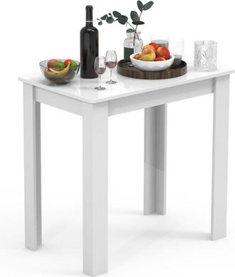 ebuy24 Ebuy24 - Tavolo da pranzo in legno vcm a. 76 x l. 80 x p. 50 cm Tavolo da cucina Tavolo da pranzo Esal (bianco)
