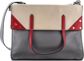 Fendi Flip Leather Regular tote bag - Grijs
