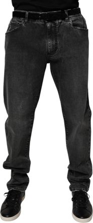 Dolce & Gabbana Black Cotton Stretch Skinny Men Denim Jeans Elastane Clothing