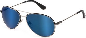 Police SPLL11 OCTANE 8 K07B Mens Sunglasses Black Size 62