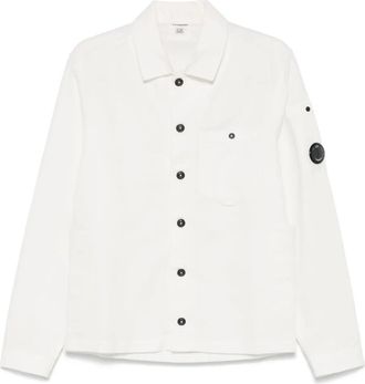 C.P. Company Giacca-camicia con applicazione - Bianco