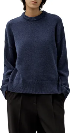 LilySilk Oversized Crewneck Wool-Cashmere Sweater