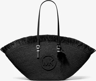 Michael Kors Isa Large Hand-Crocheted Fan Tote Bag